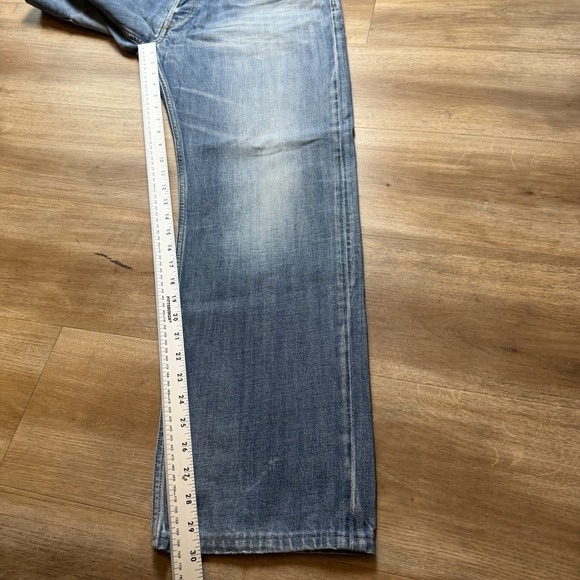 Diesel Waykee Jeans Men 36x30 Blue Straight Leg Medium Wash Faded Denim 0806U - Picture 14 of 16